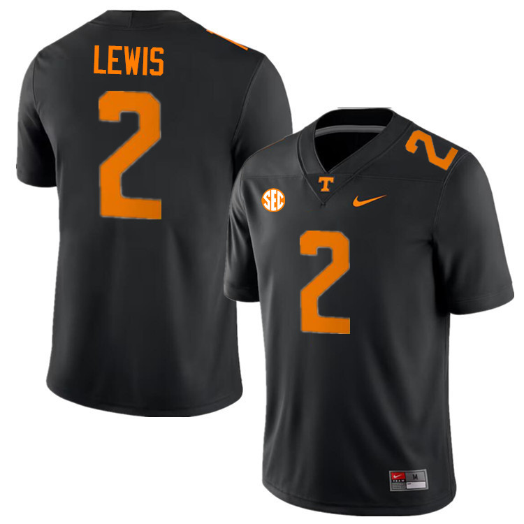 #2 Peyton Lewis UT Vols Jerseys,Tennessee Volunteers College Football Jerseys Stitched-Black  #2 Peyton Lewis UT Vols Jerseys,Tennessee Volunteers College Football Jerseys Stitched-Black